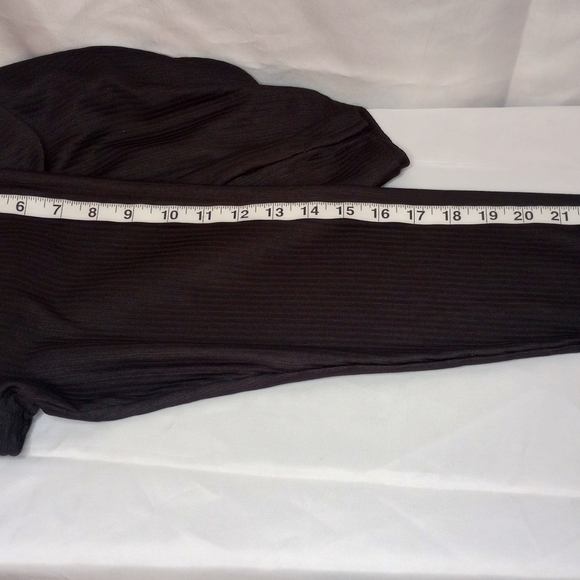 Haggard Men's Golf Shirt Black Long Sleeve Pullover 3/4 Zip Striped Texture L - Picture 6 of 11